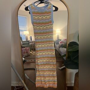 Colorful Crochet Maxi Dress